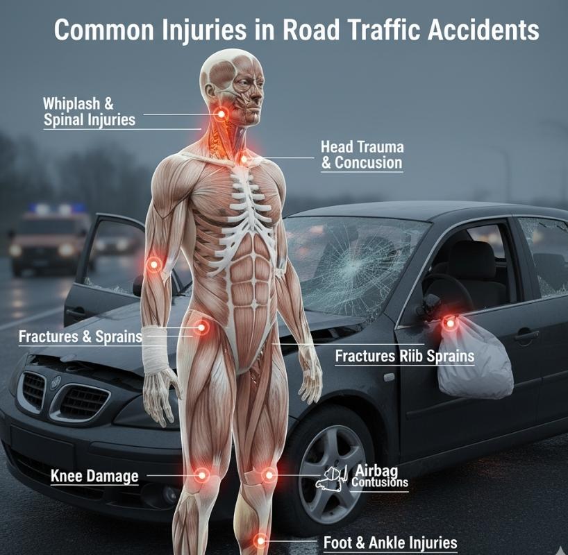 Common Injuries in Road Traffic Accidents